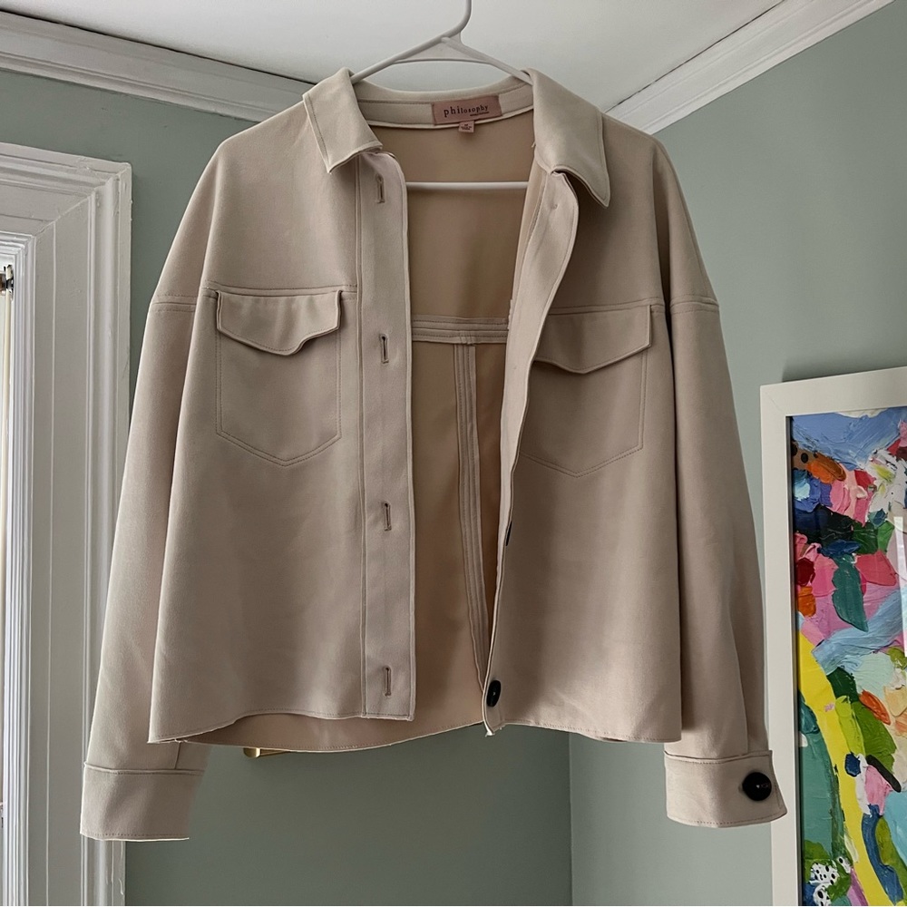 Philosophy faux suede jacket